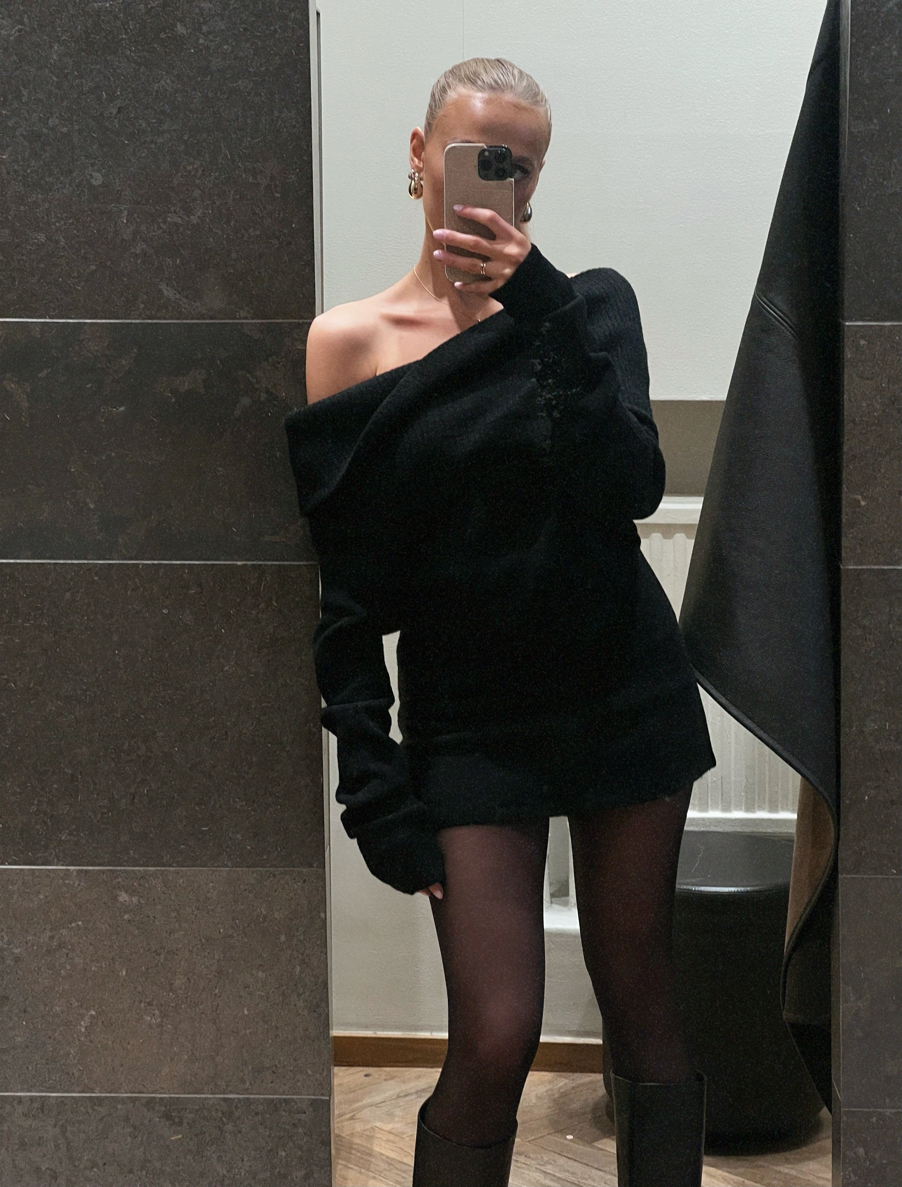 PCRIKO Knit Top - Black